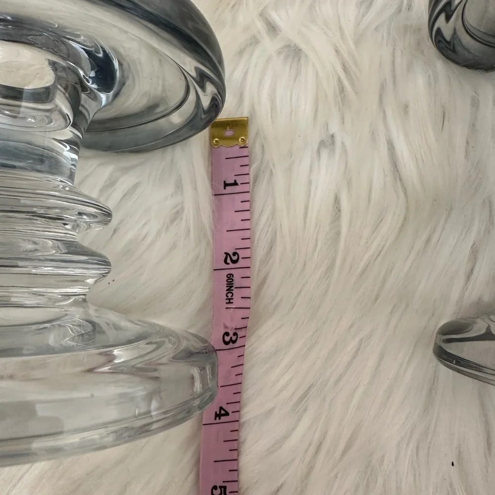 Elegant Glass Candle Holders - Set of 3